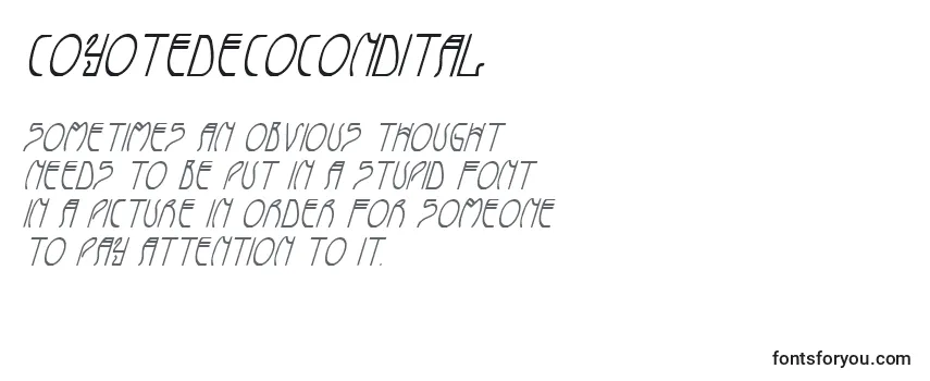 CoyoteDecoCondital Font