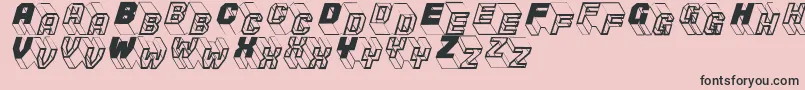 Zigzagone Font – Black Fonts on Pink Background