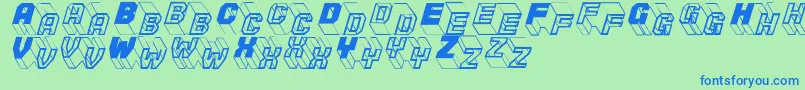 Zigzagone Font – Blue Fonts on Green Background