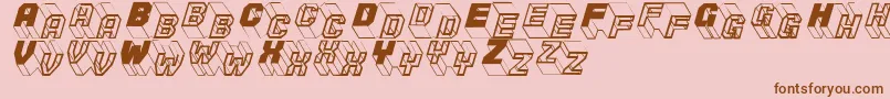 Zigzagone Font – Brown Fonts on Pink Background