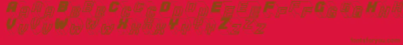 Zigzagone Font – Brown Fonts on Red Background