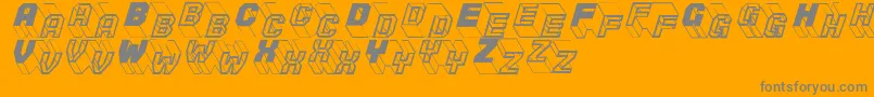 Zigzagone Font – Gray Fonts on Orange Background