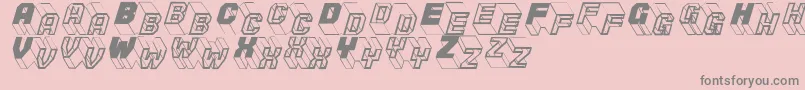 Zigzagone Font – Gray Fonts on Pink Background