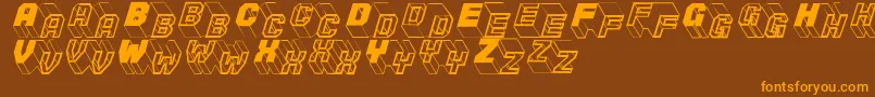 Zigzagone Font – Orange Fonts on Brown Background
