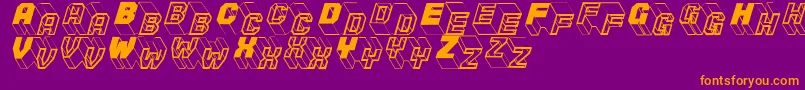 Zigzagone Font – Orange Fonts on Purple Background