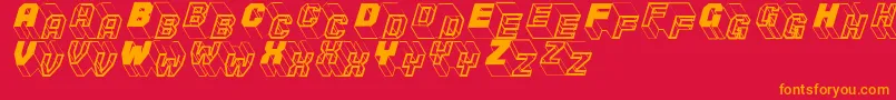 Zigzagone Font – Orange Fonts on Red Background