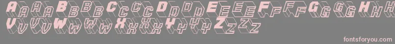 Zigzagone Font – Pink Fonts on Gray Background