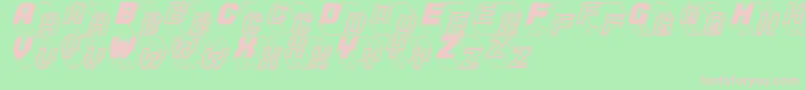Zigzagone Font – Pink Fonts on Green Background