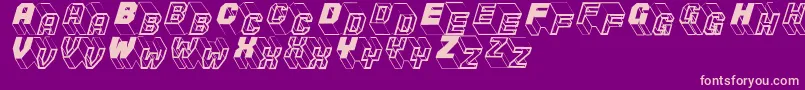 Zigzagone Font – Pink Fonts on Purple Background