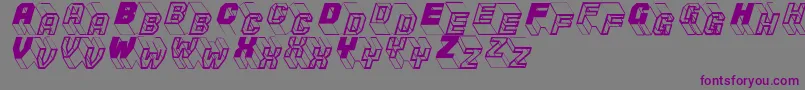 Zigzagone Font – Purple Fonts on Gray Background