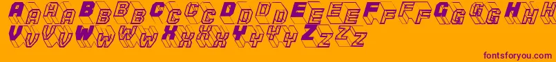 Zigzagone Font – Purple Fonts on Orange Background