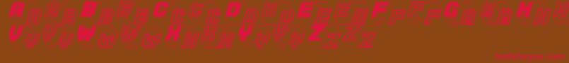 Zigzagone Font – Red Fonts on Brown Background