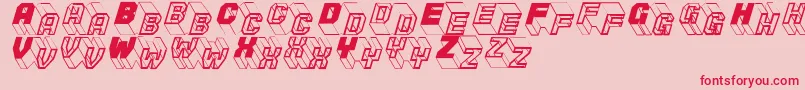 フォントZigzagone – ピンクの背景に赤い文字