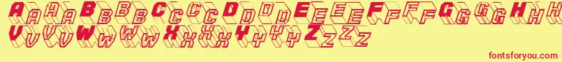 Zigzagone Font – Red Fonts on Yellow Background