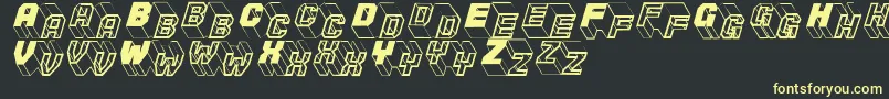 Zigzagone Font – Yellow Fonts on Black Background