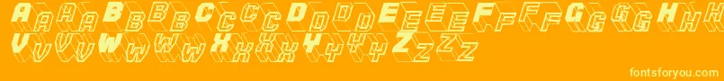 Zigzagone Font – Yellow Fonts on Orange Background