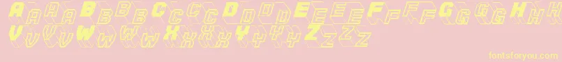Zigzagone Font – Yellow Fonts on Pink Background