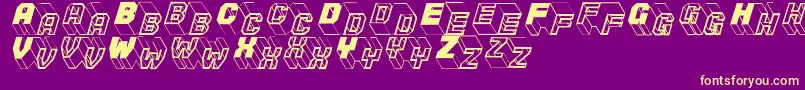 Zigzagone Font – Yellow Fonts on Purple Background