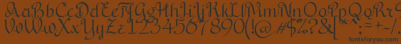 BryanaAningsihShara Font – Black Fonts on Brown Background