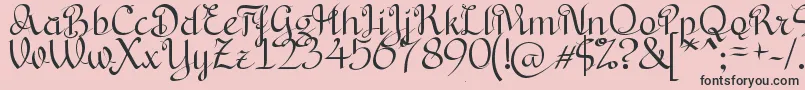 BryanaAningsihShara Font – Black Fonts on Pink Background