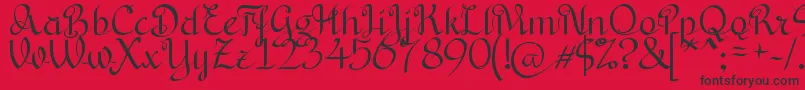 BryanaAningsihShara Font – Black Fonts on Red Background