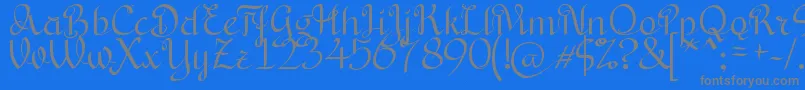 BryanaAningsihShara Font – Gray Fonts on Blue Background