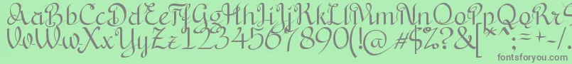 BryanaAningsihShara Font – Gray Fonts on Green Background