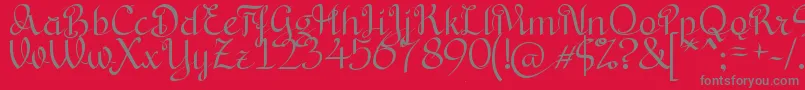 BryanaAningsihShara Font – Gray Fonts on Red Background