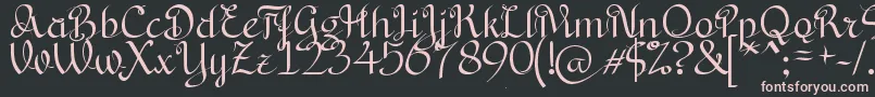 BryanaAningsihShara Font – Pink Fonts on Black Background