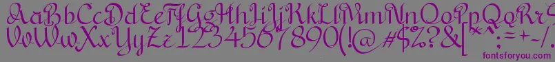 BryanaAningsihShara Font – Purple Fonts on Gray Background