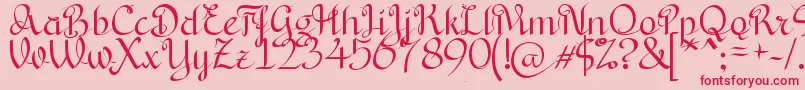 BryanaAningsihShara Font – Red Fonts on Pink Background