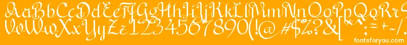 BryanaAningsihShara Font – White Fonts on Orange Background