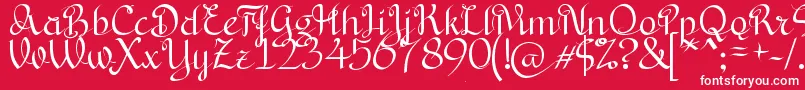 BryanaAningsihShara Font – White Fonts on Red Background