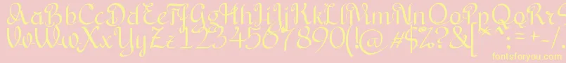 BryanaAningsihShara Font – Yellow Fonts on Pink Background