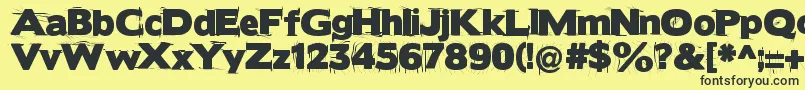 Borisblackbloxxdirty Font – Black Fonts on Yellow Background