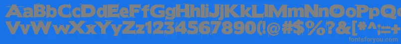 Borisblackbloxxdirty Font – Gray Fonts on Blue Background