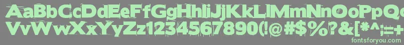 Borisblackbloxxdirty Font – Green Fonts on Gray Background