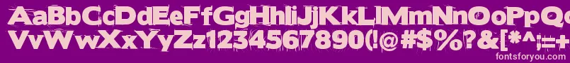 Borisblackbloxxdirty Font – Pink Fonts on Purple Background
