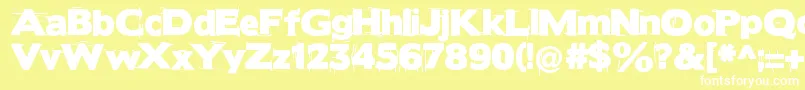 Borisblackbloxxdirty Font – White Fonts on Yellow Background