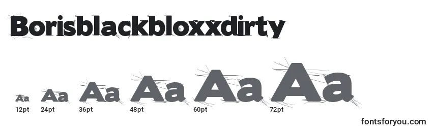 Borisblackbloxxdirty Font Sizes