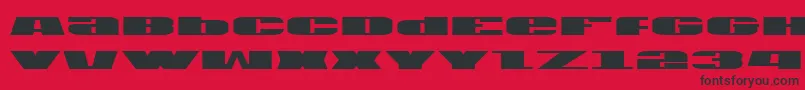 フォントUsav2 – 赤い背景に黒い文字