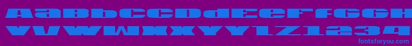 Usav2 Font – Blue Fonts on Purple Background