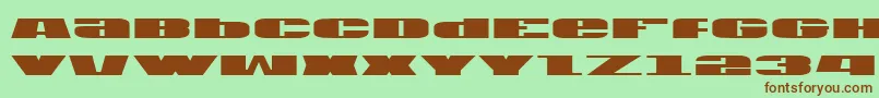 Usav2 Font – Brown Fonts on Green Background