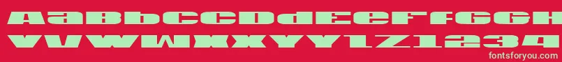 Usav2 Font – Green Fonts on Red Background