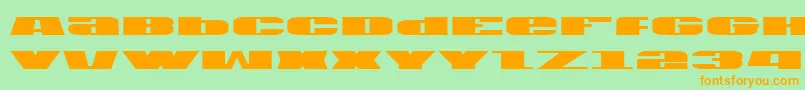 Usav2 Font – Orange Fonts on Green Background