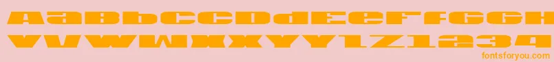 Usav2 Font – Orange Fonts on Pink Background