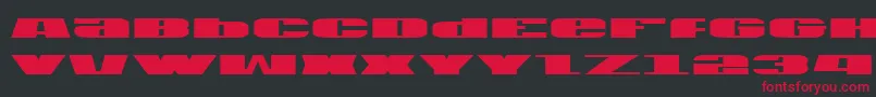 フォントUsav2 – 黒い背景に赤い文字