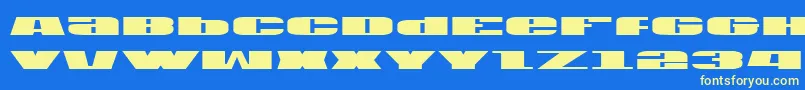 Usav2 Font – Yellow Fonts on Blue Background