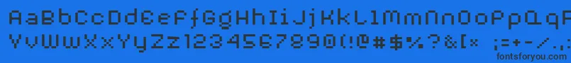Adbxtra Font – Black Fonts on Blue Background