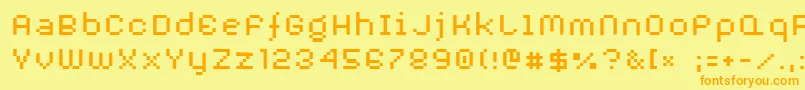 Adbxtra Font – Orange Fonts on Yellow Background